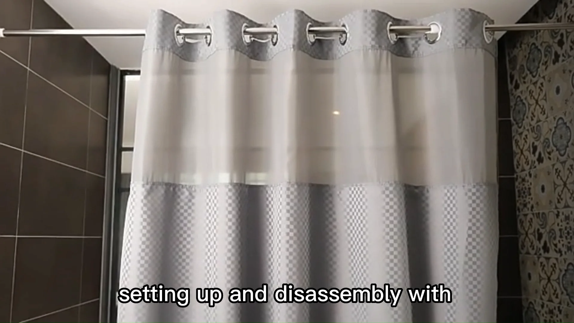 No Hooks Needed Waffle Weave Snapin Fabric Liner Sheer Jointed