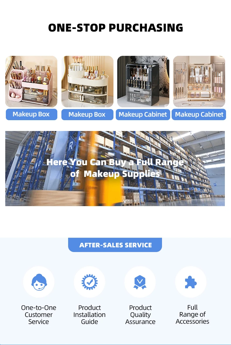 3 tier clear bathroom countertop organizer rotating cosmetic organizer clear plastic makeup organizer with drawers-5