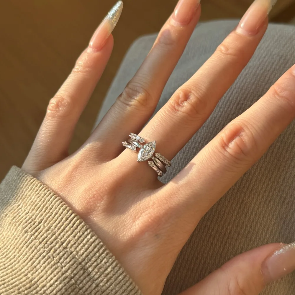 KAKODIY Hypoallergenic Lightweight Comfortable Design 925 Sterling Silver Women's Wedding Open Ring detail 7