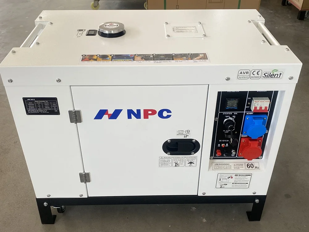 NPC 10 Kva 12 Kva 15 Kva 18kva 20kva Silencieuse Group Electrogene New Brush 3 Phase diesel Generator