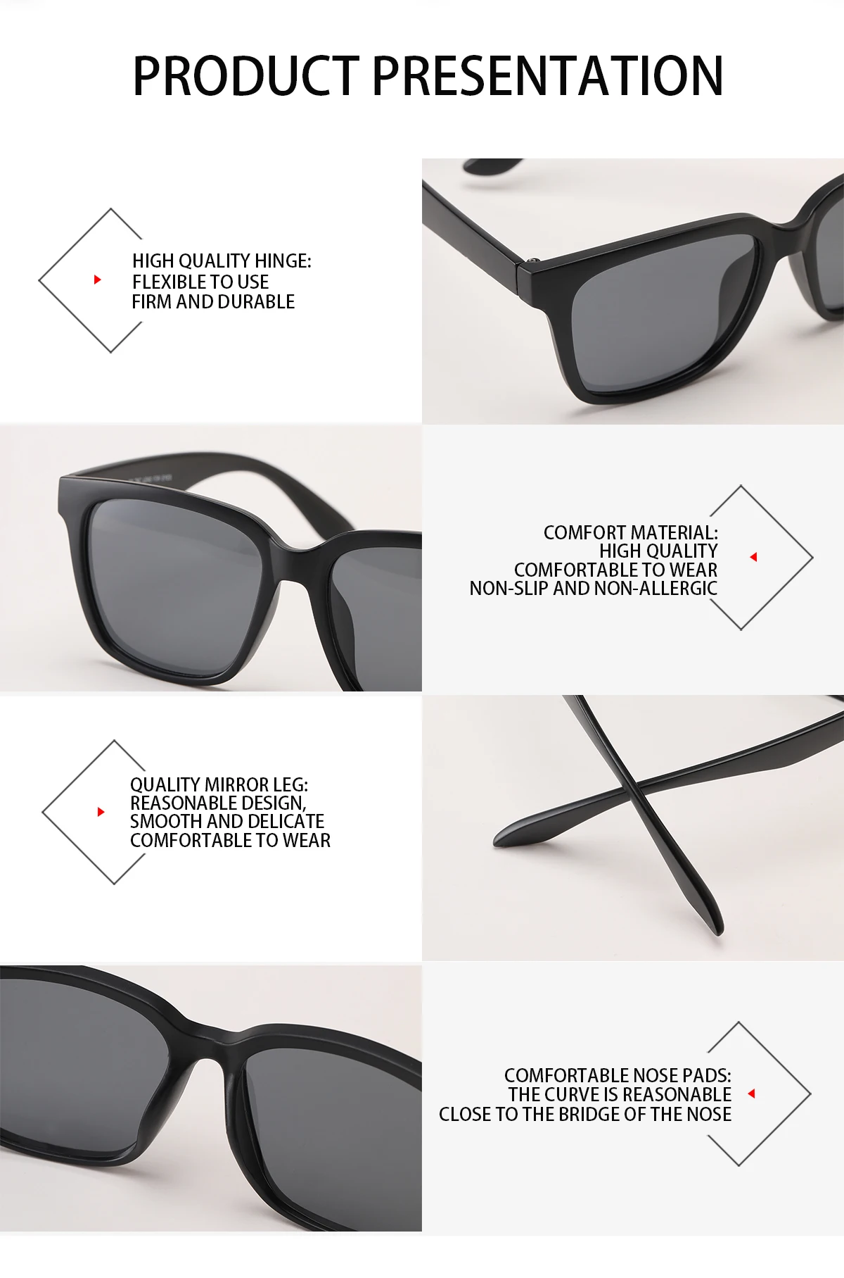New Classic Shades Custom Logo Square Camouflage Tr Frame Sunglasses ...
