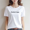 White color O-neck 190g 95%cotton+5%Spandex