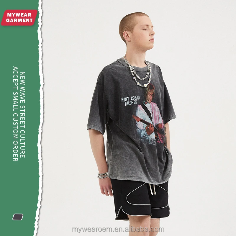 black t shirt bleached