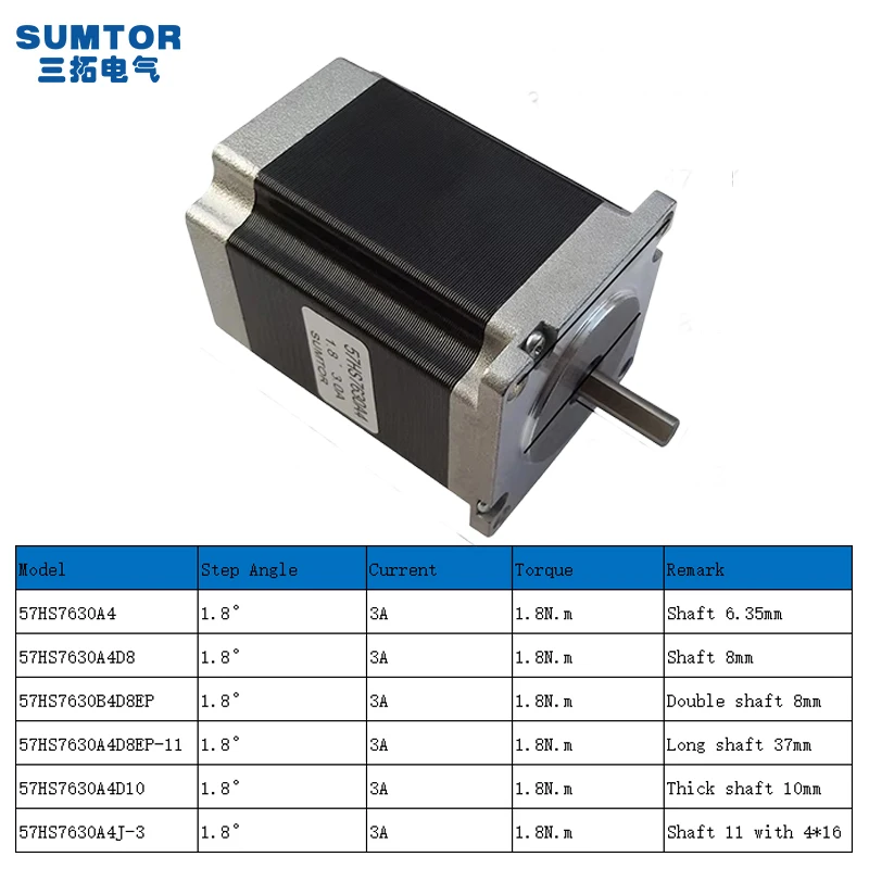 SUMTOR 57HS7630A4D8EP Stepper Motor Driver NEMA 23, 1.8N.M Torque