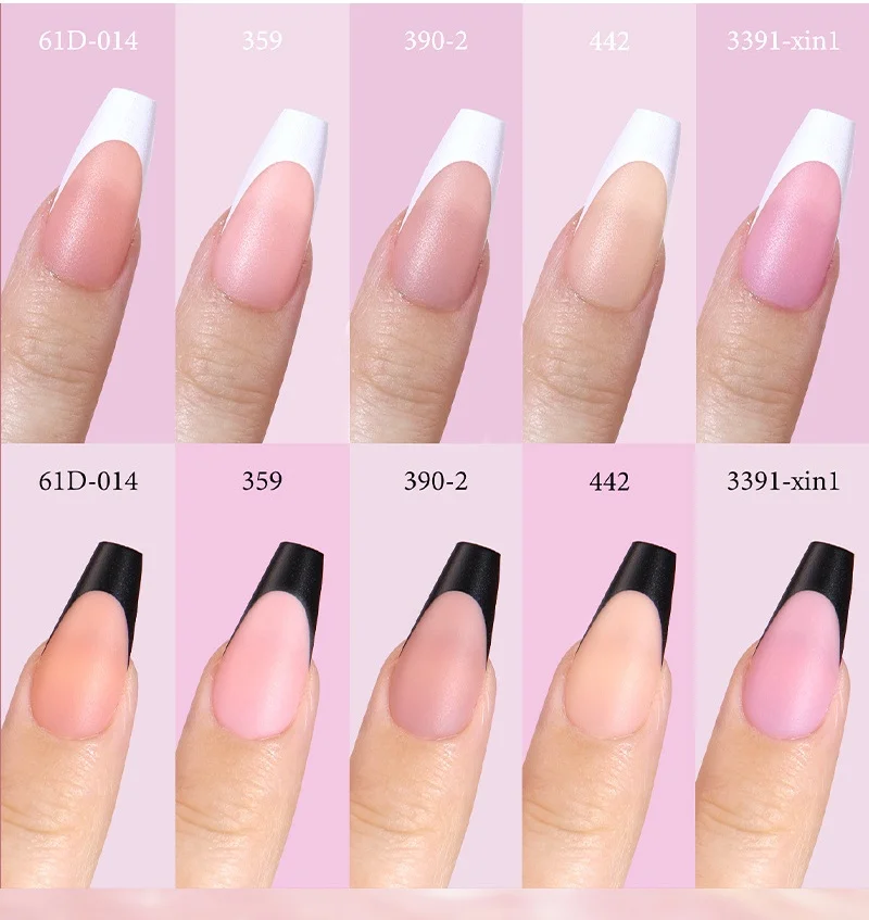 150 Pcs Pre-applied Tip Primer & Base Coat Cute French Tip Nails Brown Extra Short Square French Tip Press on Nails 15Sizes