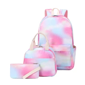 Primary Student Backpack Set Waterproof Fashion Adult Children Boys and Girls Kids School Bags for Teenagers Mochilas Escolares