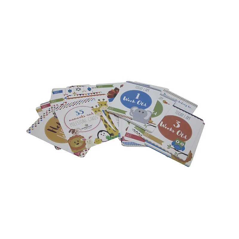 Good Quality Custom Printed Baby Milestone Cards Gift Card Box for Play Card Packaging Wholesale