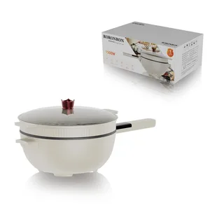 OEM Factory Direct Single Electric Hotpot Household Smart Pot for Outdoor Use Flat Frying Pan for Steaming