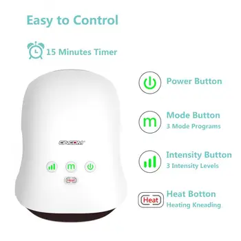 CINCOM Cordless Hand Massager with Heat 026H White