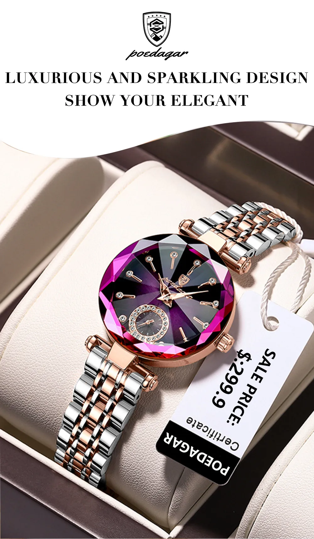 Poedagar 719 Women's Quartz Watch Reloj Mujer Woman Relojes Femeninos Fashion Temperament Small and Delicate Waterproof Watch
