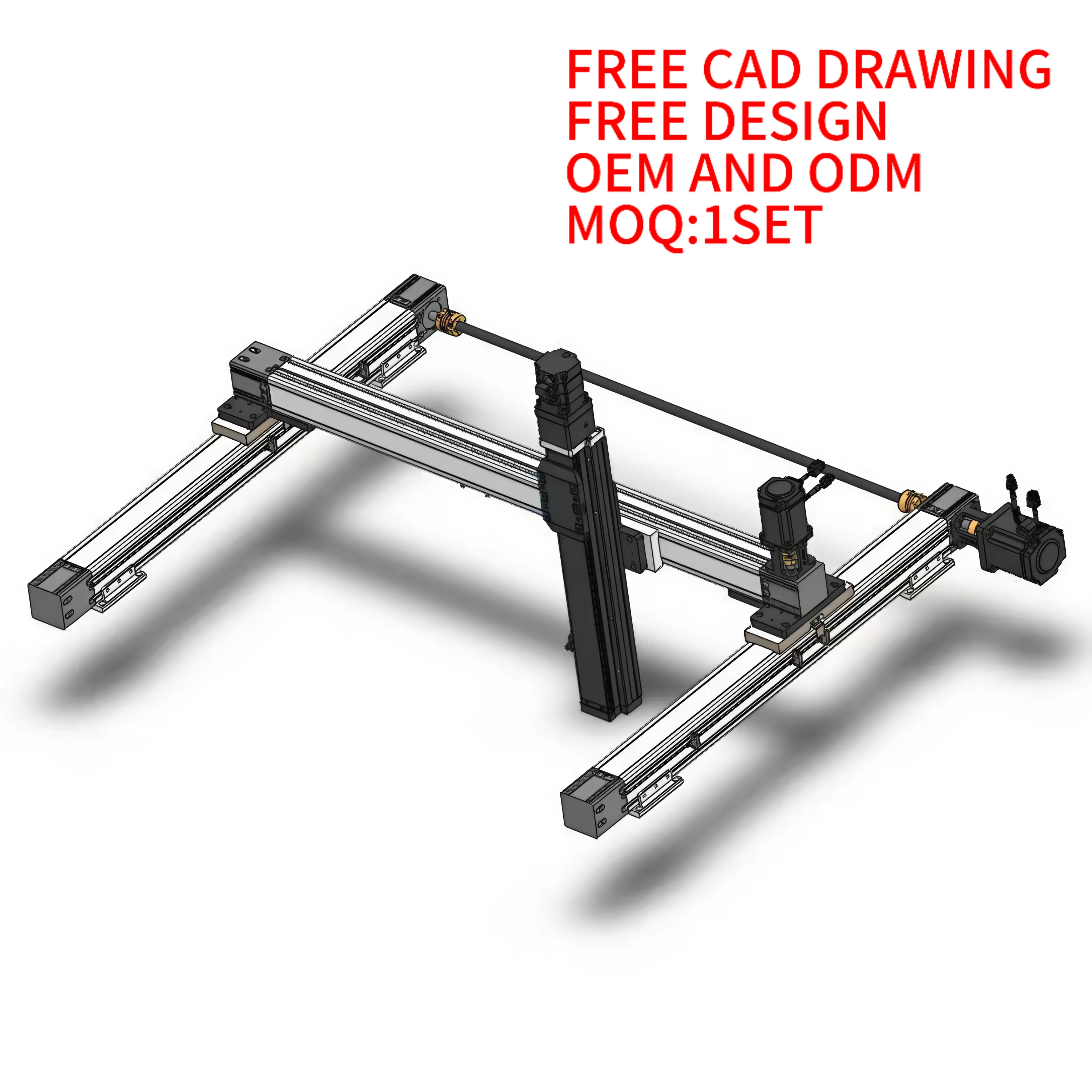 Heavy Duty CNC Motorized XYZ Gantry Robot System with Linear