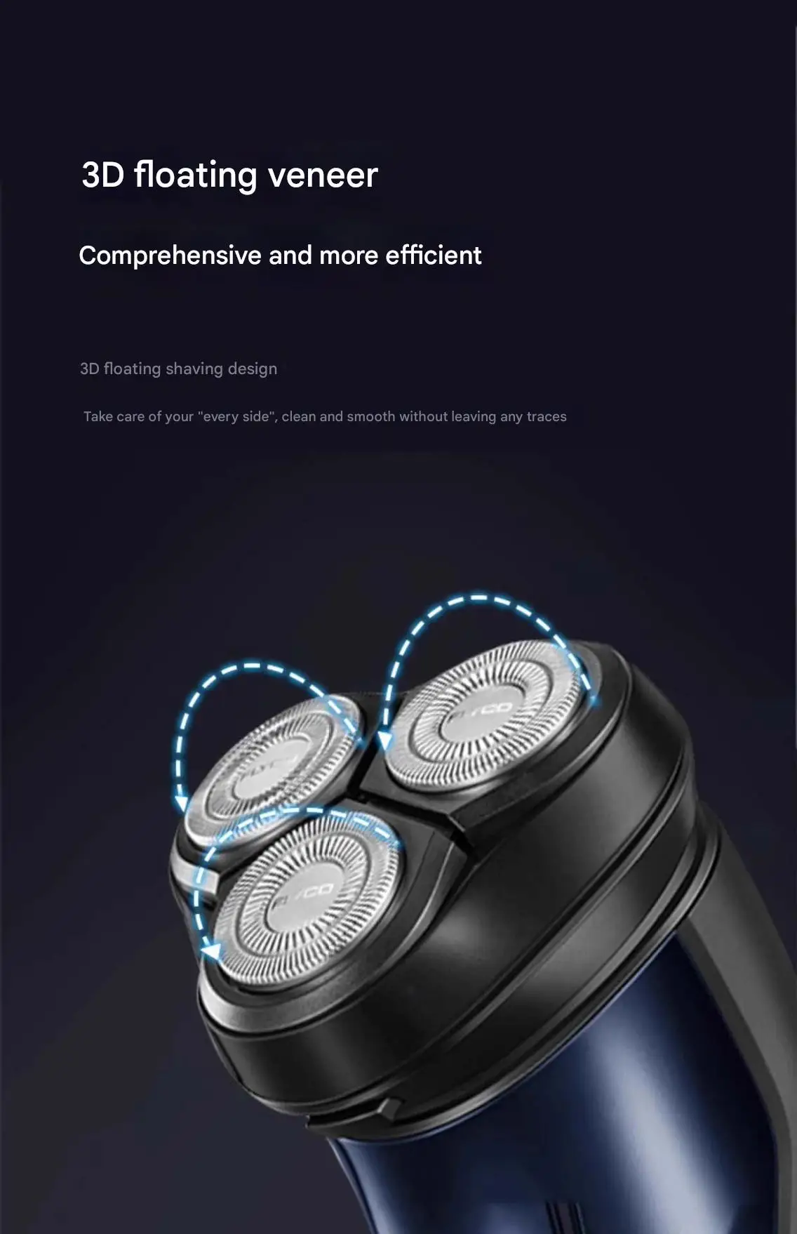 Wholesale Flyco FS373 Rotary Shaver - Bulk Order with Custom Logo Business Travel Gift Choice Smart Anti-pinch Home Use