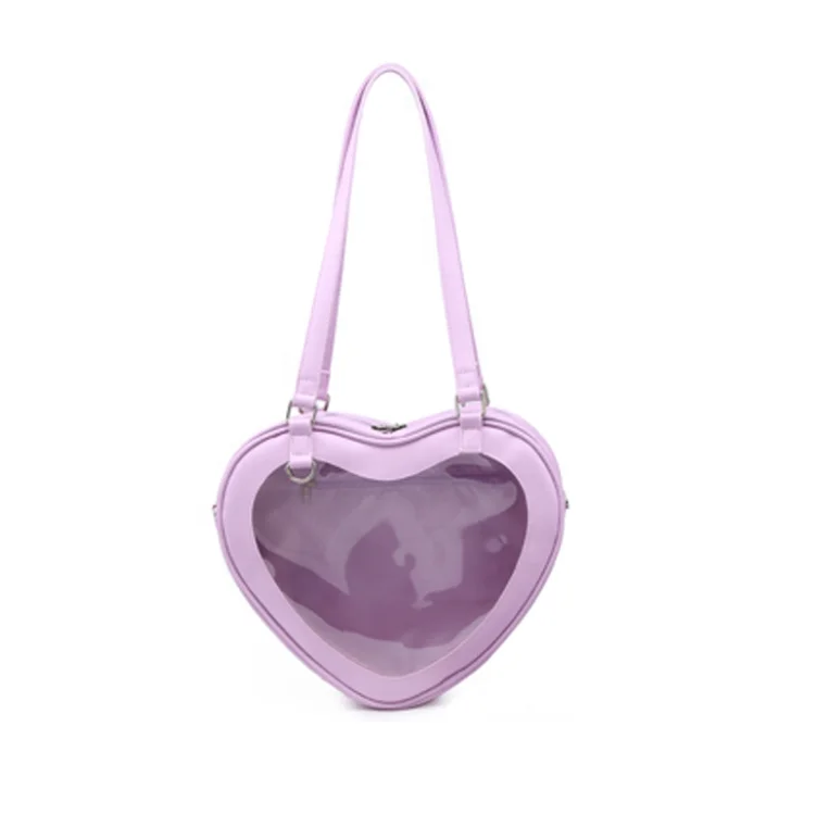  LUI SUI Women Heart Shaped Clear Shoulder Bags Transparent Cute Tote  Purse Pin Display Bag : Clothing, Shoes & Jewelry