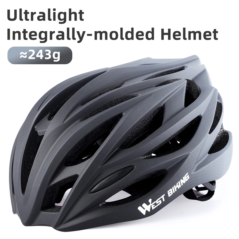 Casco Bici WEST BIKING Ultraleggero 230g, Stampato Integrato, Per MTB E Strada, Unisex