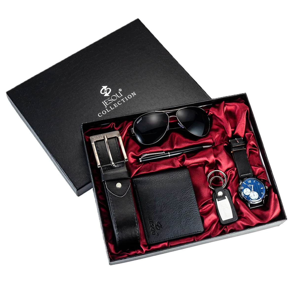 Vertrek naar benzine Heer Business Gift Set 6 Pcs/set Man Watch Belt Wallet Sunglasses And Keychain -  Buy Gift Set,Business Gift Set,Classical Gift Set Product on Alibaba.com