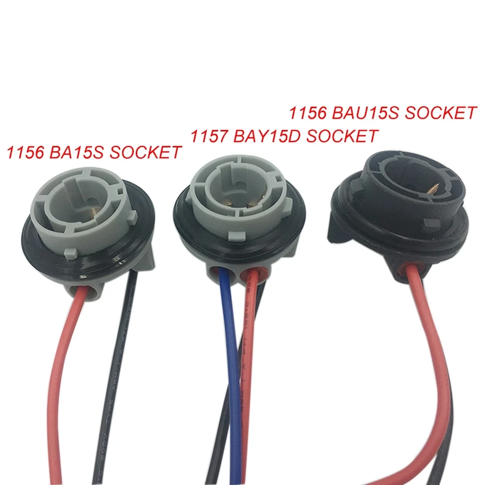 4 STKS 1156 LED Lamp Socket BA15S Houder Adapter Licht Base Harnas Stekkers Connector Voorbedrade Bedrading Sockets Voor Auto Truck Trailer Dashboard Lichten 3109723505