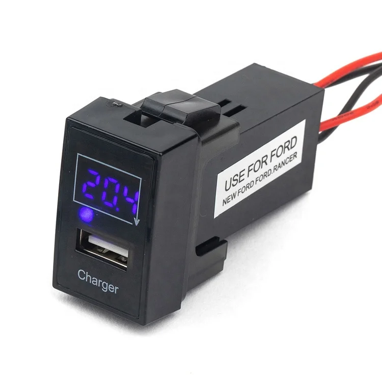 thumbnail image 2 of MICTUNING Dual USB Charger With Blue LED Voltmeter – 12V For Marine, Boat, Auto – Direct Replacement 2 of 6
