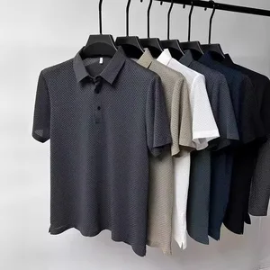 New Summer Vintage Style Men's for Shirt with Stand Collar Short Sleeves 100% Polyester Breathable & Quick Dry Business Casual