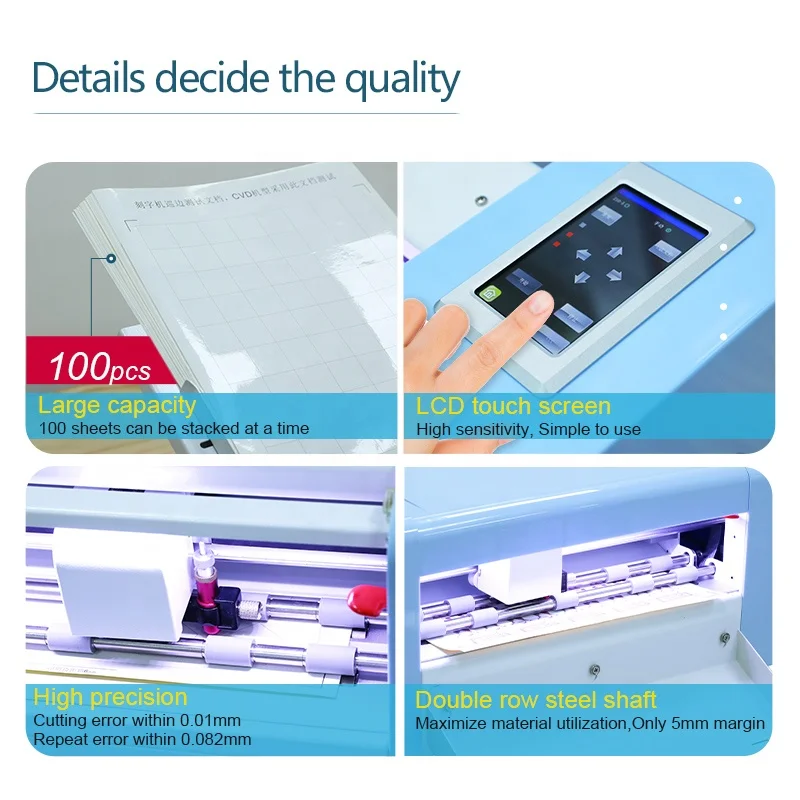Momo Mini Auto Feeding Label Cutter with Printed Logo Material Saving Cutting Plotter Die Cutting Machine