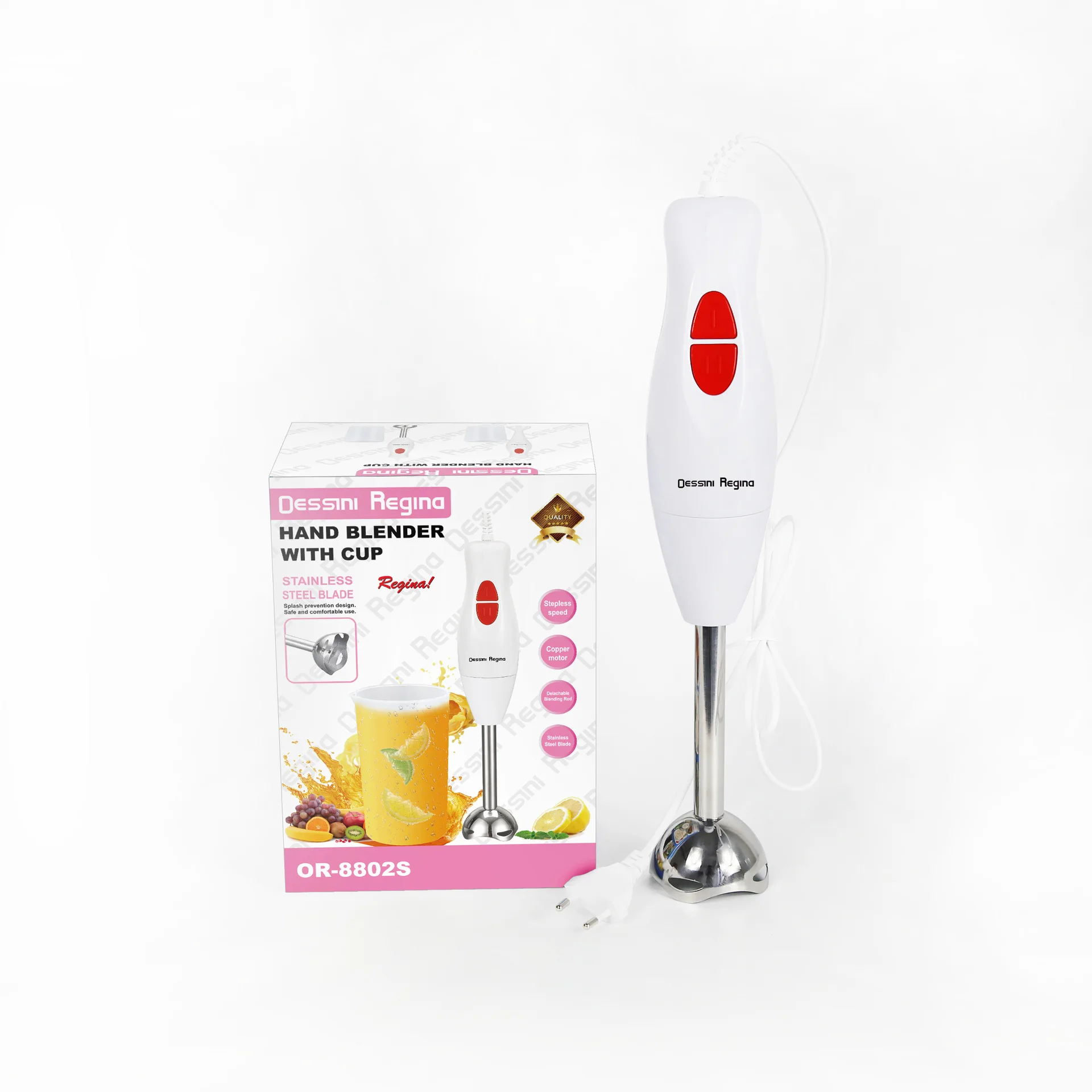 Wonder Wand Do It All Deluxe White Handheld Blender Mixer Set HA3058 