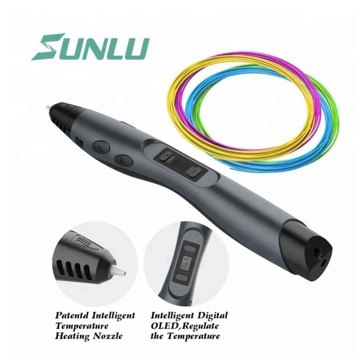 Wholesale SUNLU 3D pen SL-300 pen 3d printer Speed adjustable high  temperature PLA ABS 3d printing pen From