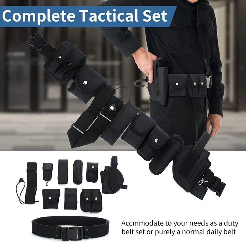 Duty Belts Training Tactical Modular Equipment Security Utility Belt with Components Pouches Bags Holster Gear Security Belts