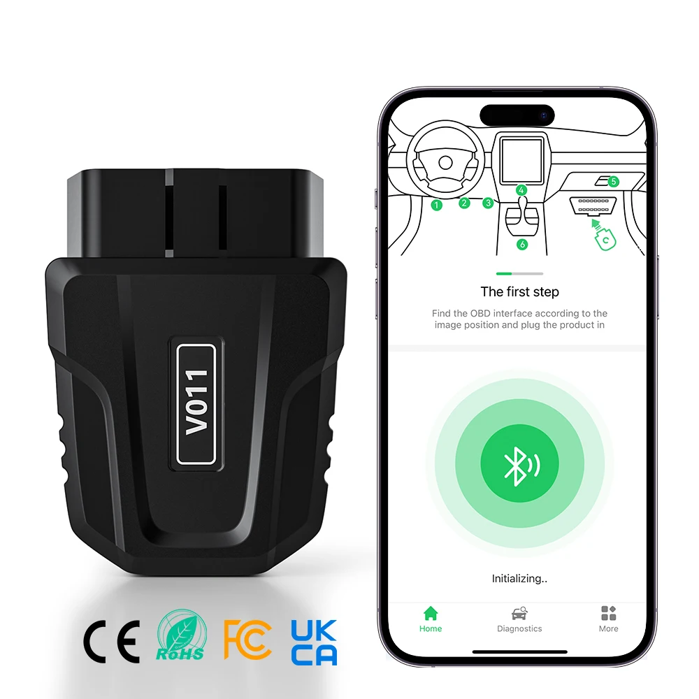 D-Lumina Bluetooth 5.4 OBD Diagnosi Auto: Autodiagnosi Auto Professionale per iOS e Android - Tester per Macchina Computer Scanner Diagnostica per Auto con Scansione Completa OBDII dei Sistemi