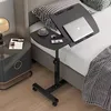 Table mobile à double plateau réglable en hauteur - noire