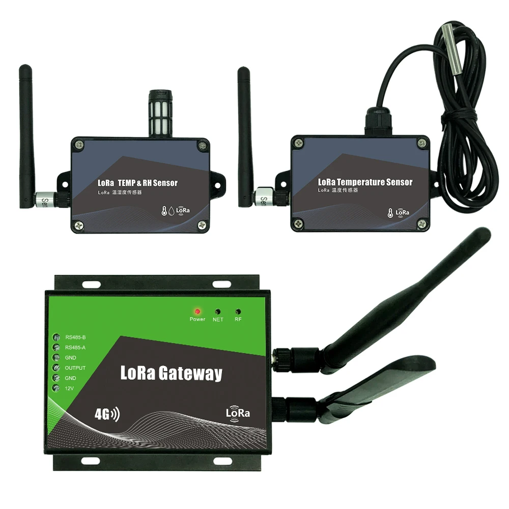 Outdoor Use Iot Temperature and Humidity Monitoring System 4G LoRa Gateway