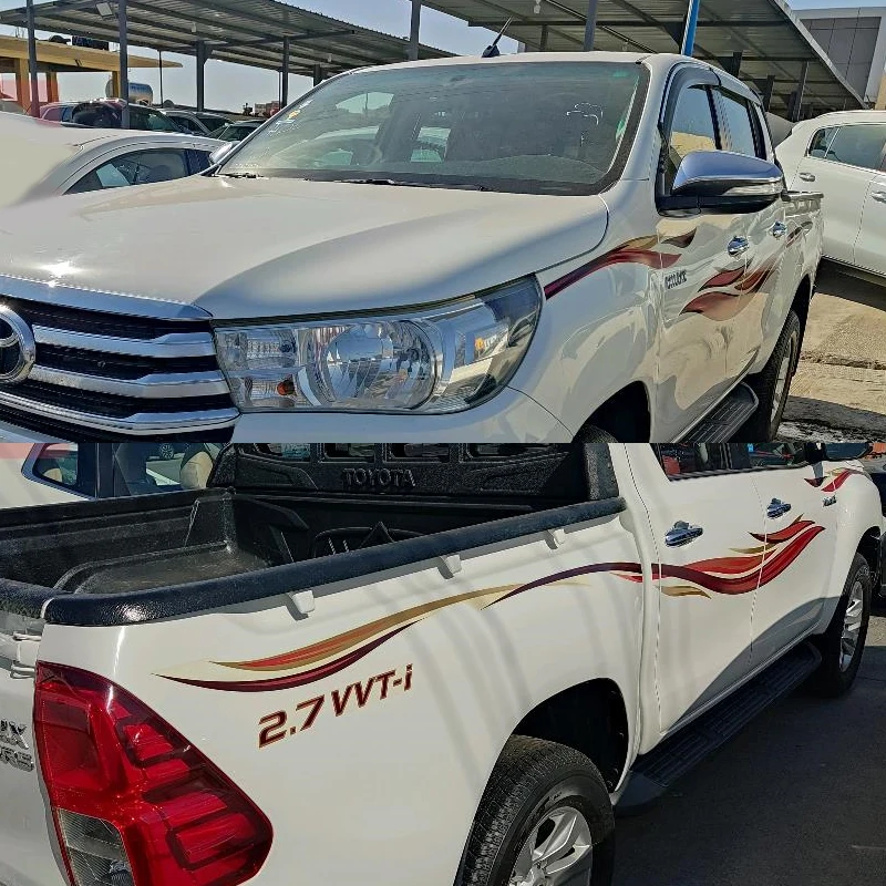 2023 Custom Auto Wrapping  Hilux 4x4 Pic Kup Stripes Vehicle Side Vinyl Car Body Decal Stickers for Car toyota