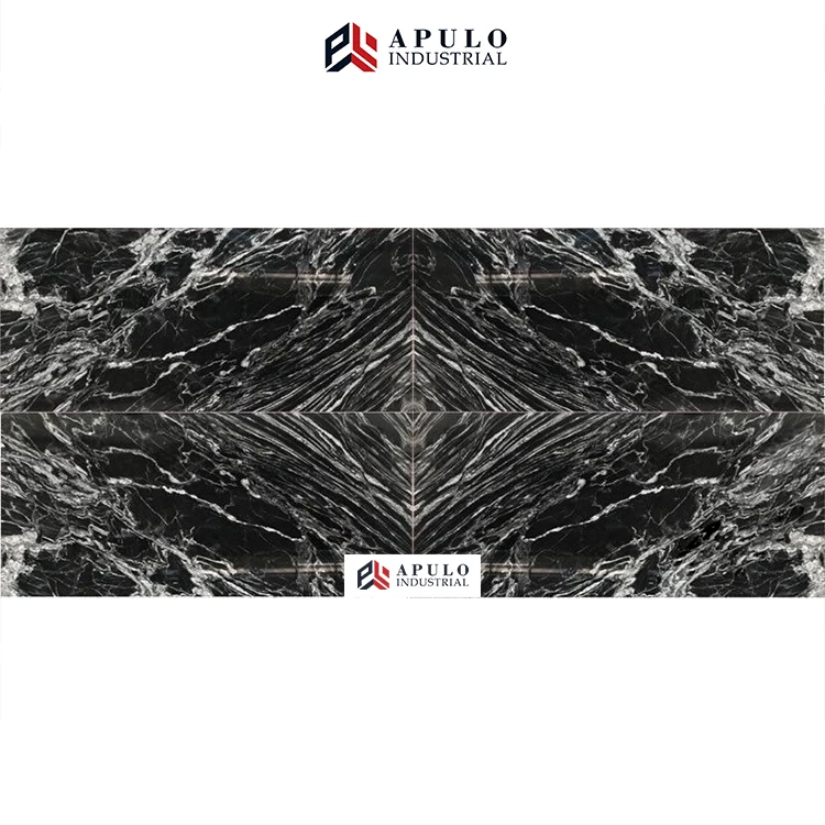 Factory Direct Cheap Price River Black Granite Slab Marble Belvedere Nepal Pakistani Zebrino Black and Gold Marble