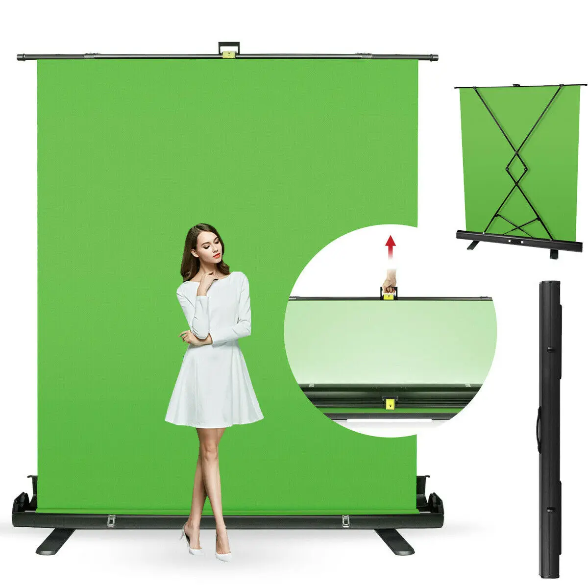 1.5m X 2m Foldaway Green Chromakey Screen Stand & Oem Available