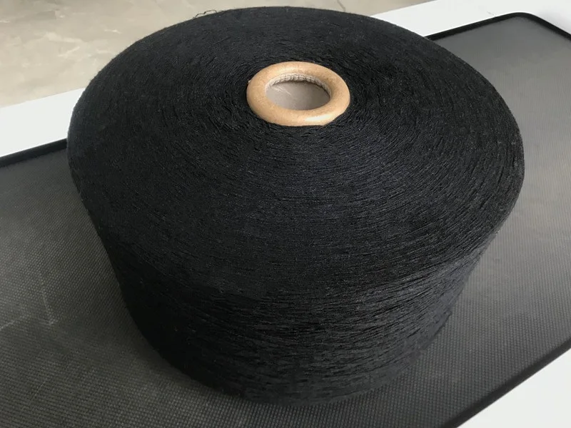 high cylinder black Ne6s Open end blended cotton poly Recycled yarn cotton yarn for working gloves