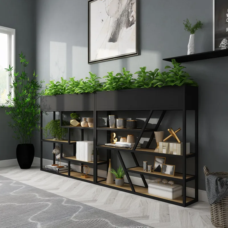 Loft Decorative Plant Stand Storage Racks Restaurant Bar Seat Partitions Metal Office Partitions
