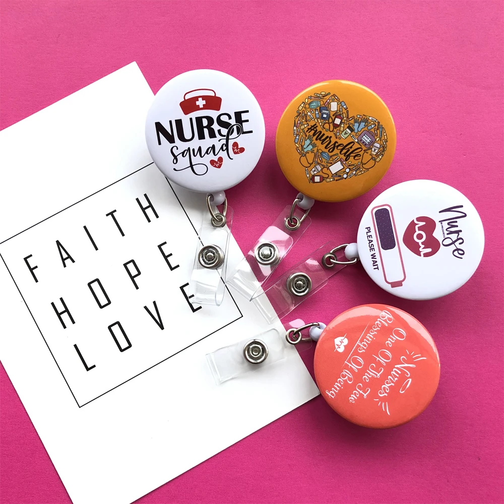 BLESSED NURSE BADGE Reel, Retractable Badge Reel with Heart, Nurse Id –  Nursify Inc