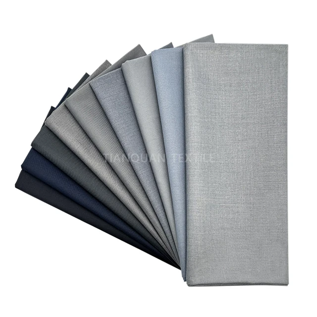 Heavy Weight Polyester Rayon 70/30 Tr Tuxedo Suiting Fabrics Stock for Suits