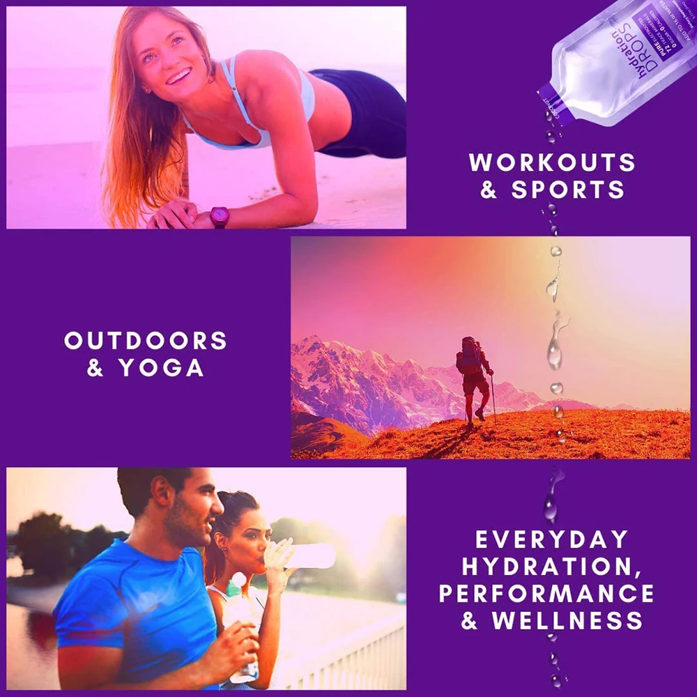 Hydration Pre Workout Drinks Water Antioxidant Energy Supplements Convenient Packet Drink Bag