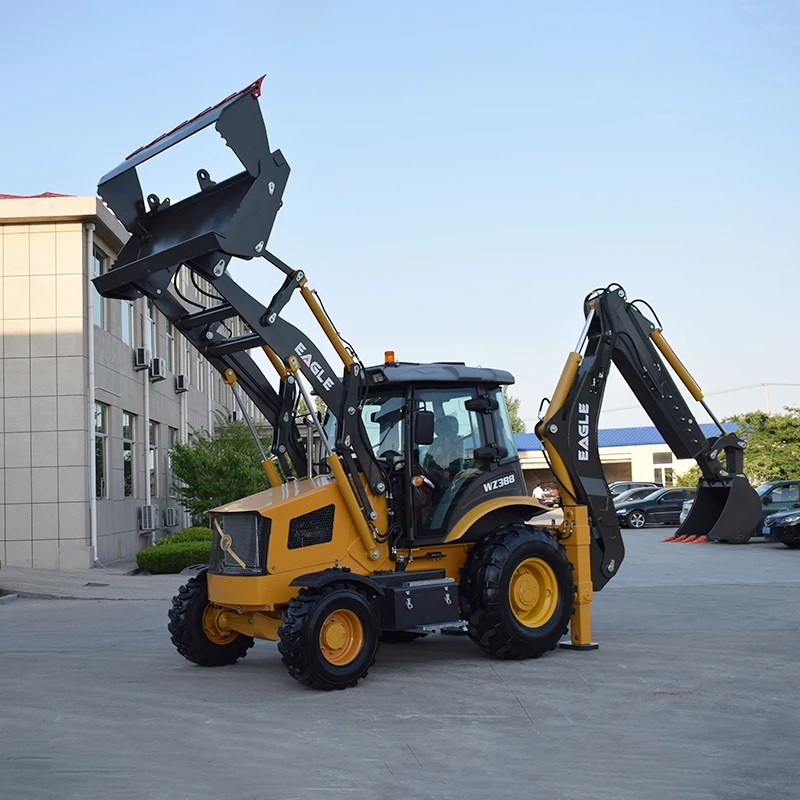 WZ388 Mini Retroexcavadora Backhoe Loader High Efficiency