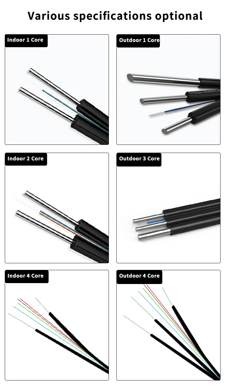 Factory Price FTTH Fiber Optical Cable 1km Price ftth cable