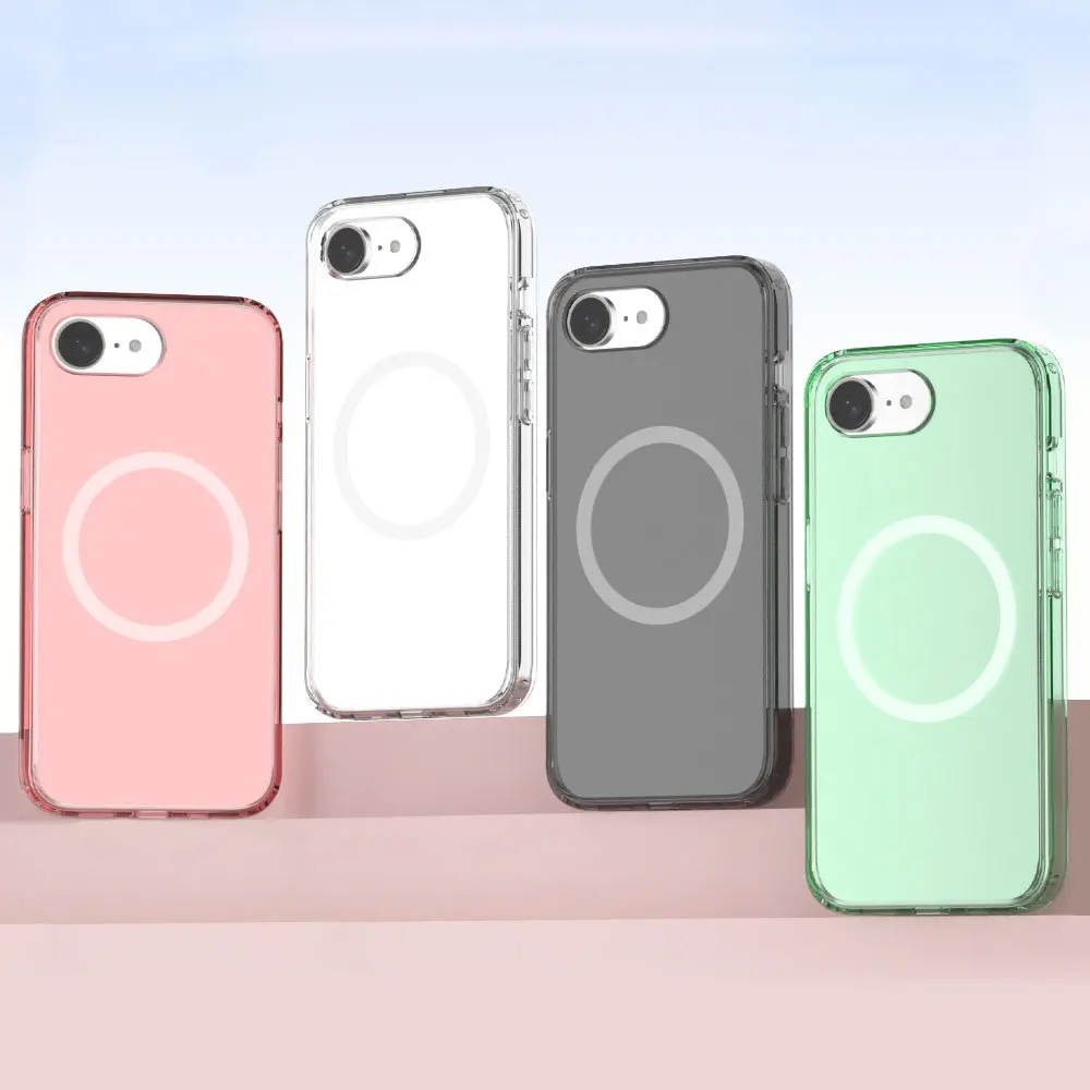 product laudtec tpu pc clear phone cases for iphone 17e air 17 16 pro max shockproof mobile case strong magnetic custom logo oem sjk1118-2