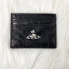 Black crackle card holder
