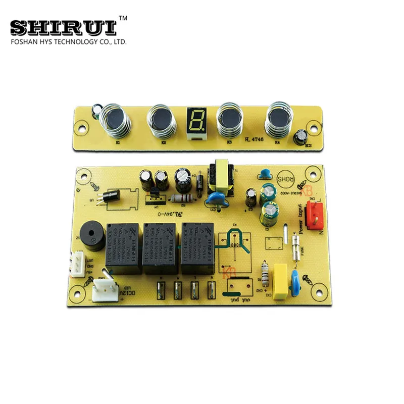 Electronics LCD Display 3 Speeds Kitchen Range Hood Electric Keyboard PCB Board Touch Switch for Household Application