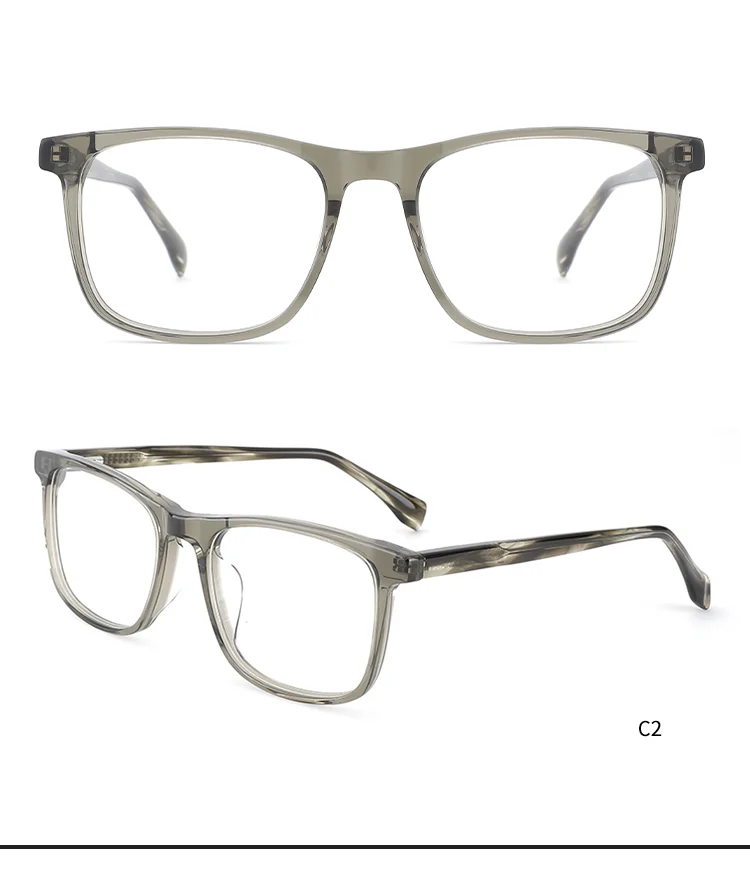 Iu15043 Men Vintage Stylish Rectanagle Acetate Spectacle Specs Frames