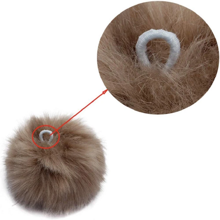 Оптовая продажа брелок с шариком из искусственного меха помпоном для сумок подвеска