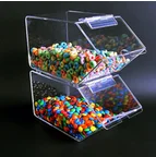 Wholesale Stackable Clear Acrylic Candy Bins with Scoop