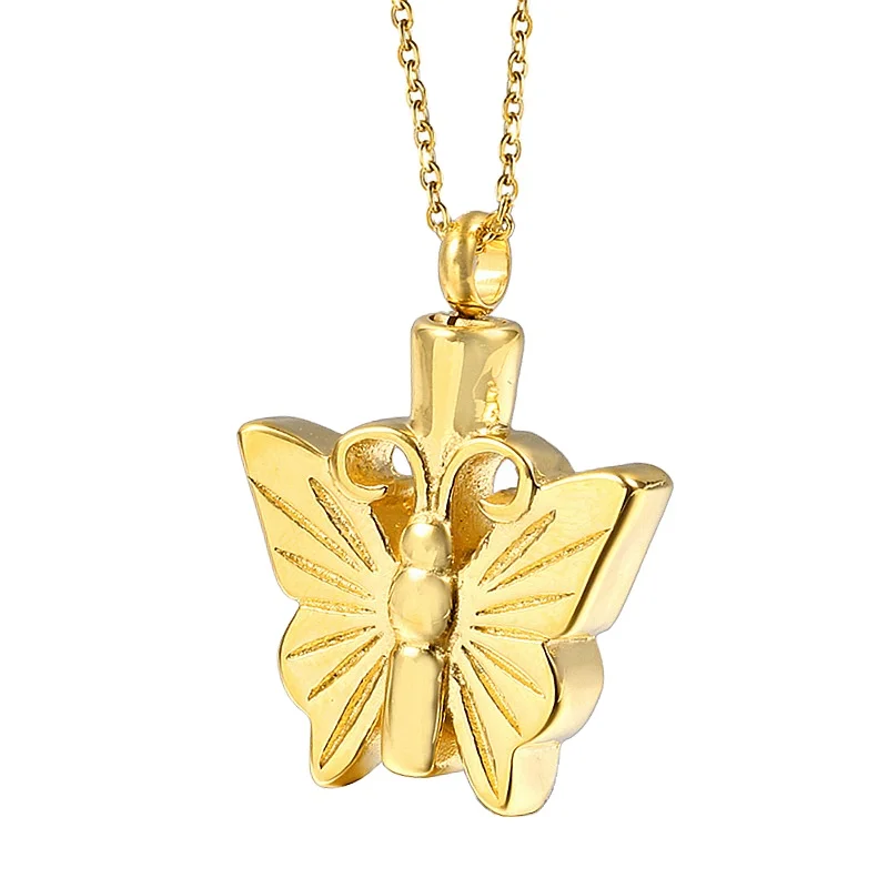 2025 Wholesale Gold Stainless Steel Butterfly Cremation Urns