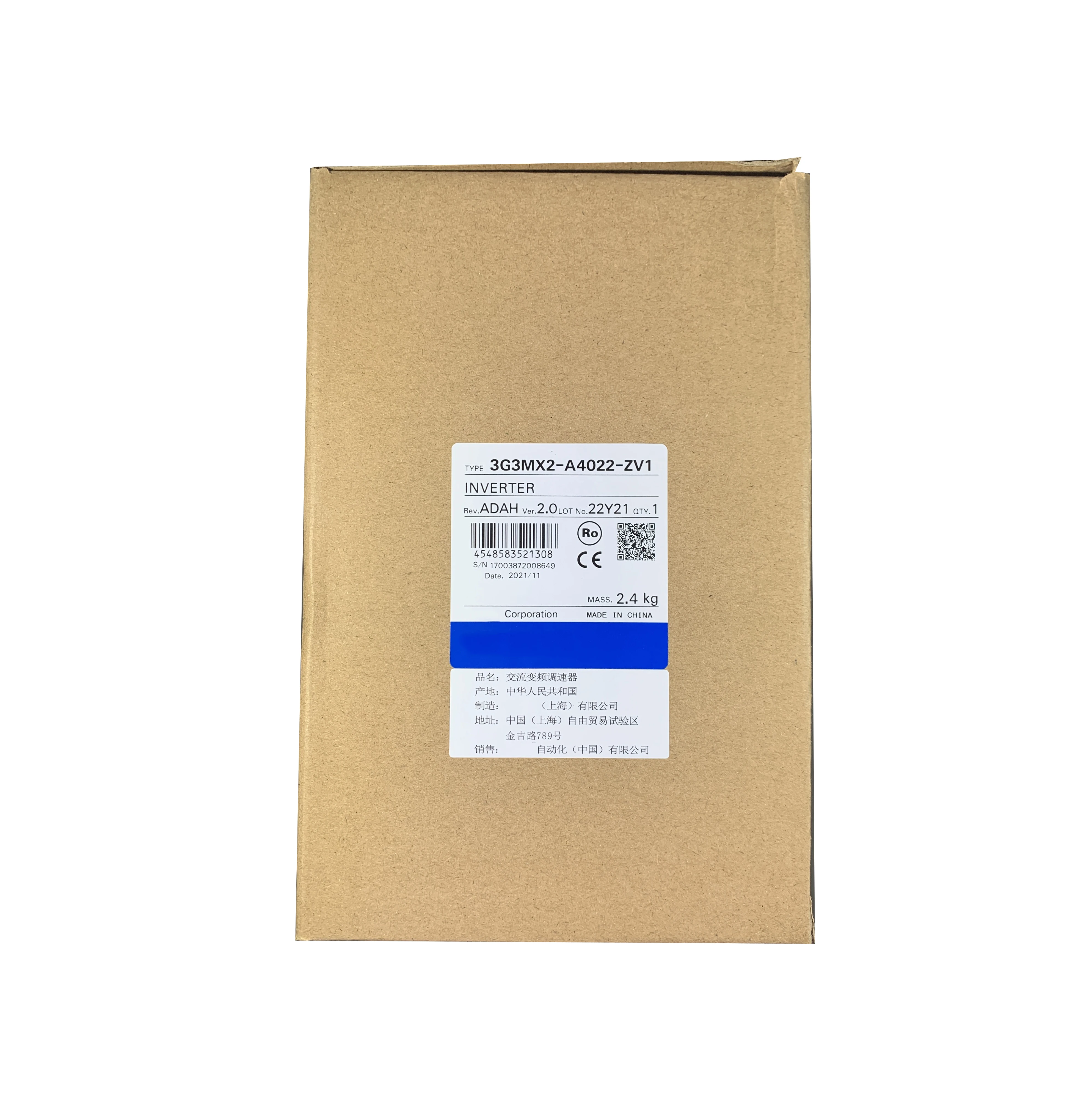 নতুন মূল 3G3MX2-A4022-ZV1 ওম্রন 3G3MX2 সিরিজ ইনভার্টার, যা শিল্প স্বয়ংক্রিয়করণ যান্ত্রিক সরঞ্জামে মোটর গতি নিয়ন্ত্রণ এবং শক্তি সাশ্রয়ী নিয়ন্ত্রণের জন্য ব্যবহৃত হয়।