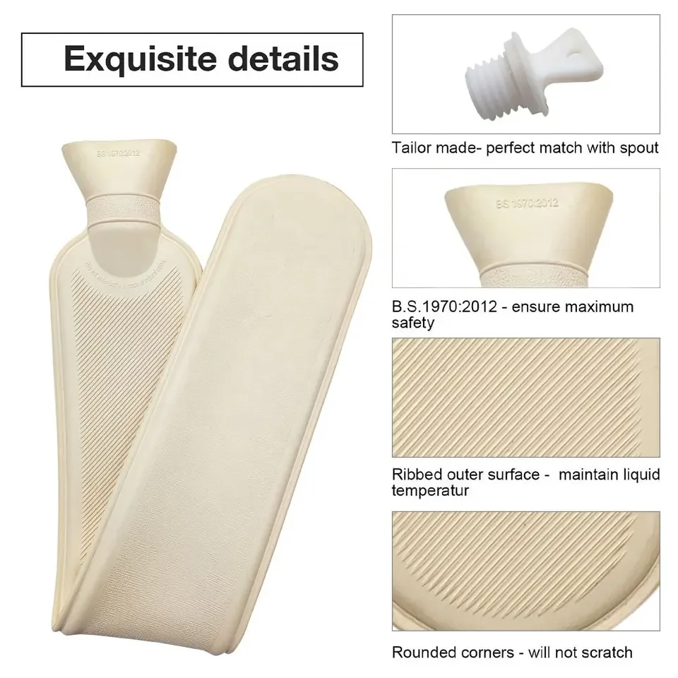 Большая износостойкая резиновая длинная сумка для бутылок с горячей водой тисненой сеткой плюшевая