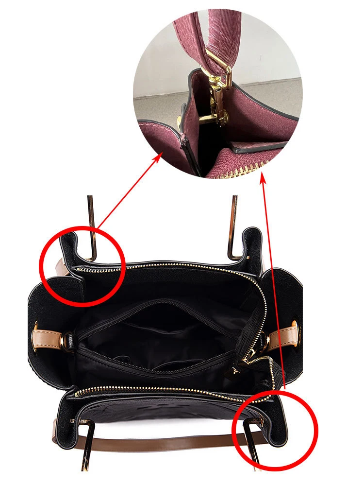 Low MOQ Custom Indentation Designer Handbags Fashion Brands Luxury Handbags for Women Purses and Hand Bag Tote Bag Set