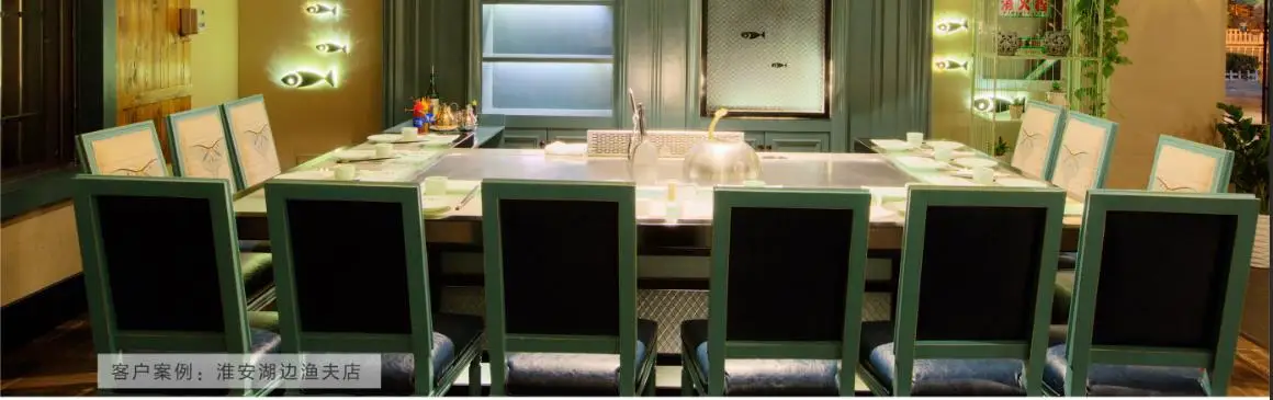 Stainless Steel 304 Teppanyaki Grill Table with 8 Seats and Customized 20mm Thick Food-Grade Special Alloy Steel